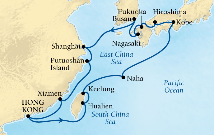 cruise to korea japan and china